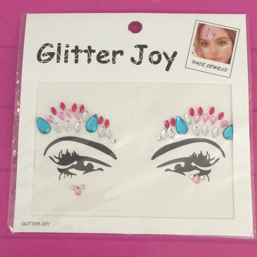A Glitter Joy Multi Color Face Jewelry 5$